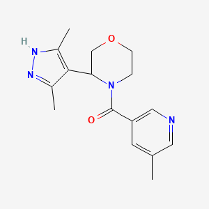 [3-(3,5-dimethyl-1H-pyrazol-4-yl)morpholin-4-yl]-(5-methylpyridin-3-yl)methanone