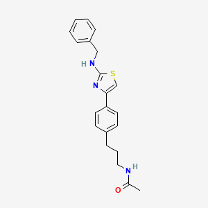 N-[3-[4-[2-(benzylamino)-1,3-thiazol-4-yl]phenyl]propyl]acetamide