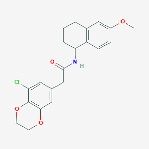 2-(5-chloro-2,3-dihydro-1,4-benzodioxin-7-yl)-N-(6-methoxy-1,2,3,4-tetrahydronaphthalen-1-yl)acetamide