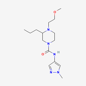 molecular formula C15H27N5O2 B7055808 4-(2-methoxyethyl)-N-(1-methylpyrazol-4-yl)-3-propylpiperazine-1-carboxamide 