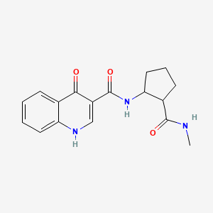 N-[2-(methylcarbamoyl)cyclopentyl]-4-oxo-1H-quinoline-3-carboxamide