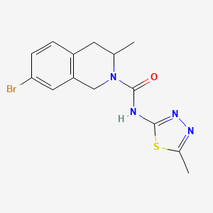 7-bromo-3-methyl-N-(5-methyl-1,3,4-thiadiazol-2-yl)-3,4-dihydro-1H-isoquinoline-2-carboxamide