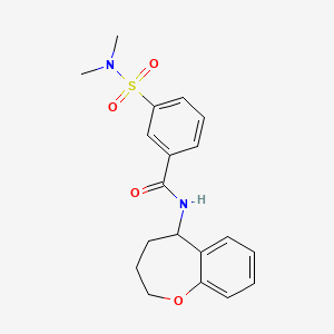 molecular formula C19H22N2O4S B7055859 3-(dimethylsulfamoyl)-N-(2,3,4,5-tetrahydro-1-benzoxepin-5-yl)benzamide 