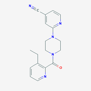 2-[4-(3-Ethylpyridine-2-carbonyl)piperazin-1-yl]pyridine-4-carbonitrile