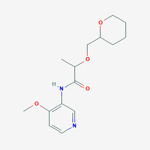 molecular formula C15H22N2O4 B7055914 N-(4-methoxypyridin-3-yl)-2-(oxan-2-ylmethoxy)propanamide 