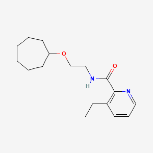 molecular formula C17H26N2O2 B7055938 N-(2-cycloheptyloxyethyl)-3-ethylpyridine-2-carboxamide 