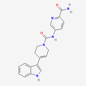 5-[[4-(1H-indol-3-yl)-3,6-dihydro-2H-pyridine-1-carbonyl]amino]pyridine-2-carboxamide