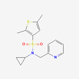 N-cyclopropyl-2,5-dimethyl-N-(pyridin-2-ylmethyl)thiophene-3-sulfonamide