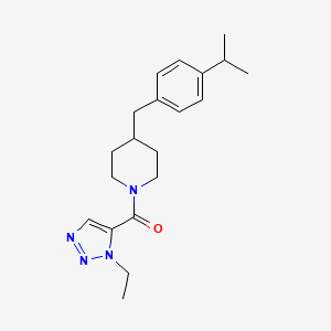 molecular formula C20H28N4O B7055974 (3-Ethyltriazol-4-yl)-[4-[(4-propan-2-ylphenyl)methyl]piperidin-1-yl]methanone 