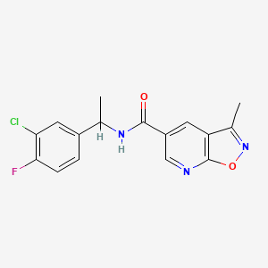 N-[1-(3-chloro-4-fluorophenyl)ethyl]-3-methyl-[1,2]oxazolo[5,4-b]pyridine-5-carboxamide