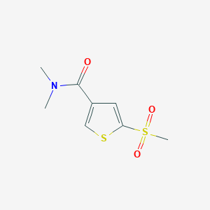 molecular formula C8H11NO3S2 B7056011 N,N-dimethyl-5-methylsulfonylthiophene-3-carboxamide 