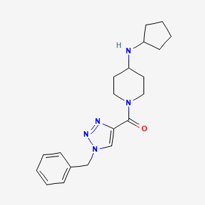 molecular formula C20H27N5O B7056047 (1-Benzyltriazol-4-yl)-[4-(cyclopentylamino)piperidin-1-yl]methanone 