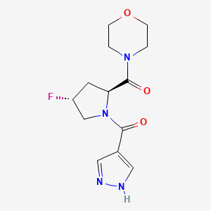 [(2S,4R)-4-fluoro-1-(1H-pyrazole-4-carbonyl)pyrrolidin-2-yl]-morpholin-4-ylmethanone