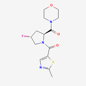 [(2S,4R)-4-fluoro-1-(2-methyl-1,3-thiazole-5-carbonyl)pyrrolidin-2-yl]-morpholin-4-ylmethanone