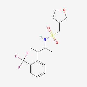 1-(oxolan-3-yl)-N-[3-[2-(trifluoromethyl)phenyl]butan-2-yl]methanesulfonamide