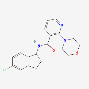 N-(5-chloro-2,3-dihydro-1H-inden-1-yl)-2-morpholin-4-ylpyridine-3-carboxamide