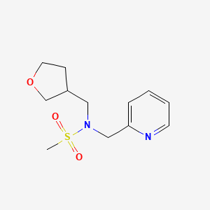 N-(oxolan-3-ylmethyl)-N-(pyridin-2-ylmethyl)methanesulfonamide