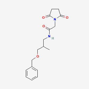 2-(2,5-dioxopyrrolidin-1-yl)-N-(2-methyl-3-phenylmethoxypropyl)acetamide