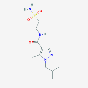 5-methyl-1-(2-methylpropyl)-N-(2-sulfamoylethyl)pyrazole-4-carboxamide