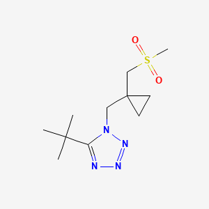 5-Tert-butyl-1-[[1-(methylsulfonylmethyl)cyclopropyl]methyl]tetrazole