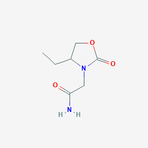 molecular formula C7H12N2O3 B070562 3-Carbamoylmethyl-4-ethyloxazolidin-2-one CAS No. 172514-87-3