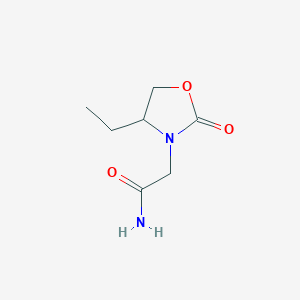 molecular formula C7H12N2O3 B070562 2-(4-Ethyl-2-oxooxazolidin-3-yl)acetamide CAS No. 172514-87-3