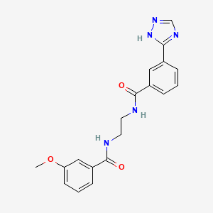 N-[2-[(3-methoxybenzoyl)amino]ethyl]-3-(1H-1,2,4-triazol-5-yl)benzamide