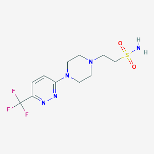 2-[4-[6-(Trifluoromethyl)pyridazin-3-yl]piperazin-1-yl]ethanesulfonamide