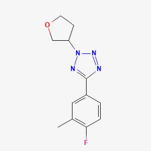 5-(4-Fluoro-3-methylphenyl)-2-(oxolan-3-yl)tetrazole