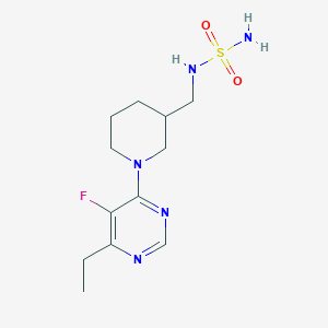 4-Ethyl-5-fluoro-6-[3-[(sulfamoylamino)methyl]piperidin-1-yl]pyrimidine