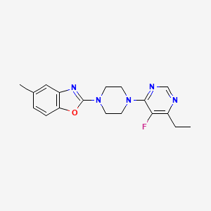 2-[4-(6-Ethyl-5-fluoropyrimidin-4-yl)piperazin-1-yl]-5-methyl-1,3-benzoxazole