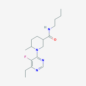 N-butyl-1-(6-ethyl-5-fluoropyrimidin-4-yl)-6-methylpiperidine-3-carboxamide