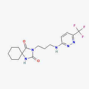 3-[3-[[6-(Trifluoromethyl)pyridazin-3-yl]amino]propyl]-1,3-diazaspiro[4.5]decane-2,4-dione