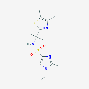 N-[2-(4,5-dimethyl-1,3-thiazol-2-yl)propan-2-yl]-1-ethyl-2-methylimidazole-4-sulfonamide