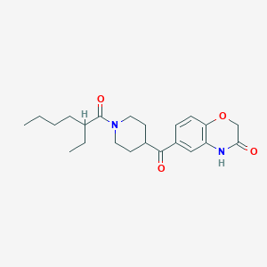 6-[1-(2-ethylhexanoyl)piperidine-4-carbonyl]-4H-1,4-benzoxazin-3-one