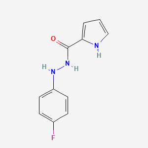 molecular formula C11H10FN3O B7056407 N'-(4-fluorophenyl)-1H-pyrrole-2-carbohydrazide 