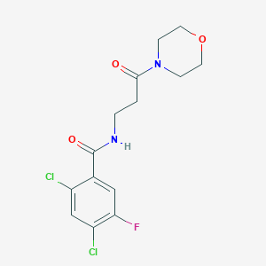 2,4-dichloro-5-fluoro-N-(3-morpholin-4-yl-3-oxopropyl)benzamide