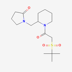 1-[[1-(2-Tert-butylsulfonylacetyl)piperidin-2-yl]methyl]pyrrolidin-2-one