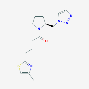 4-(4-methyl-1,3-thiazol-2-yl)-1-[(2S)-2-(triazol-1-ylmethyl)pyrrolidin-1-yl]butan-1-one