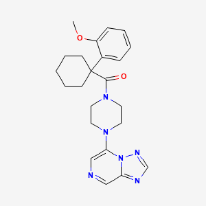 [1-(2-Methoxyphenyl)cyclohexyl]-[4-([1,2,4]triazolo[1,5-a]pyrazin-5-yl)piperazin-1-yl]methanone