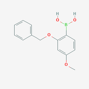 molecular formula C14H15BO4 B070565 2-(Benzyloxy)-4-methoxyphenylboronic acid CAS No. 183474-19-3