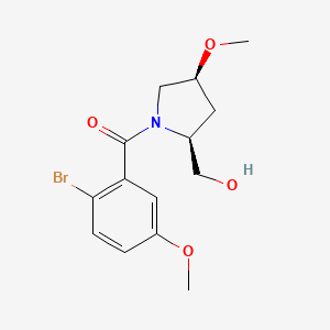 (2-bromo-5-methoxyphenyl)-[(2S,4S)-2-(hydroxymethyl)-4-methoxypyrrolidin-1-yl]methanone