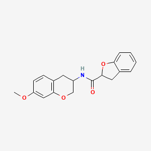 molecular formula C19H19NO4 B7056530 N-(7-methoxy-3,4-dihydro-2H-chromen-3-yl)-2,3-dihydro-1-benzofuran-2-carboxamide 