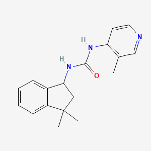 molecular formula C18H21N3O B7056541 1-(3,3-Dimethyl-1,2-dihydroinden-1-yl)-3-(3-methylpyridin-4-yl)urea 