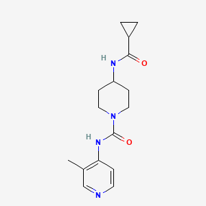 4-(cyclopropanecarbonylamino)-N-(3-methylpyridin-4-yl)piperidine-1-carboxamide