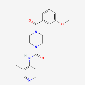 4-(3-methoxybenzoyl)-N-(3-methylpyridin-4-yl)piperazine-1-carboxamide