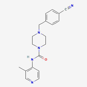 4-[(4-cyanophenyl)methyl]-N-(3-methylpyridin-4-yl)piperazine-1-carboxamide