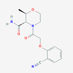 (2R,3S)-4-[2-(2-cyanophenoxy)acetyl]-2-methylmorpholine-3-carboxamide