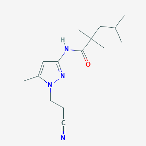 N-[1-(2-cyanoethyl)-5-methylpyrazol-3-yl]-2,2,4-trimethylpentanamide