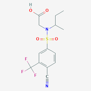 2-[Butan-2-yl-[4-cyano-3-(trifluoromethyl)phenyl]sulfonylamino]acetic acid